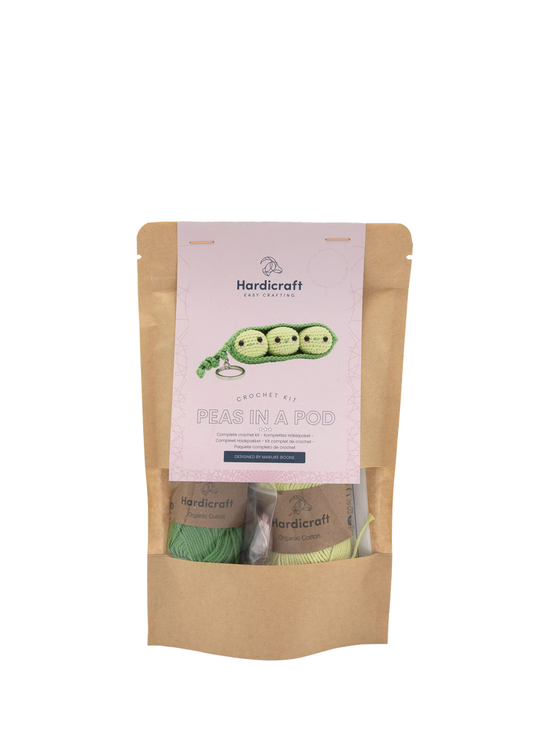 Hardicraft pea pod bag pendant crochet kit 18cm, imported from the UK