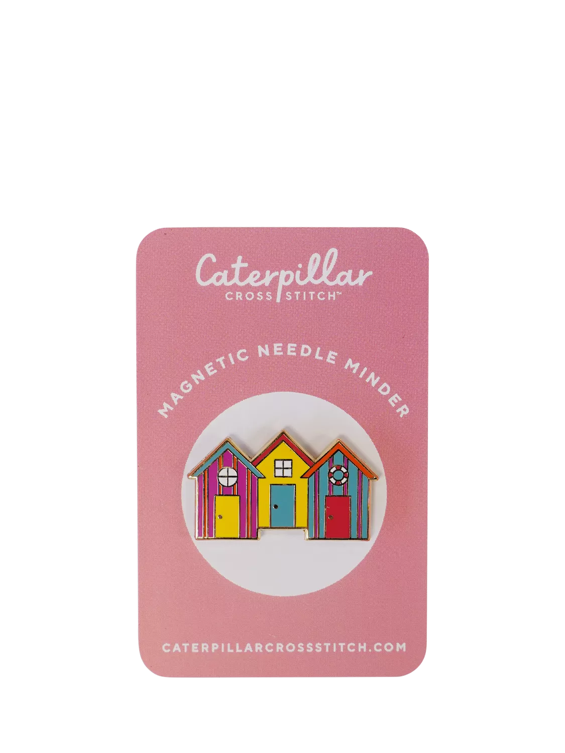 Caterpillar Cross Stitch Beach Huts Needle Minder