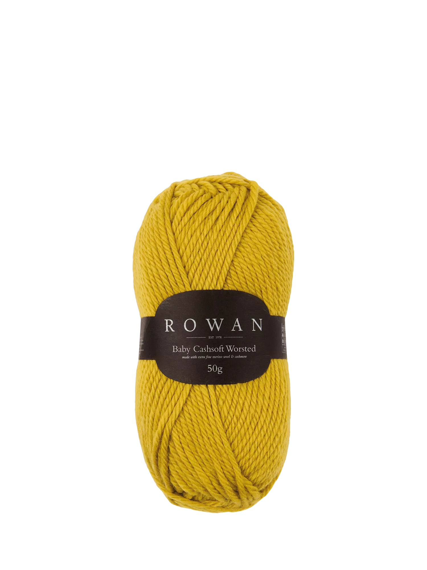 Rowan Baby Cashsoft Worsted Aran Knitting Yarn, 52g, Mustard