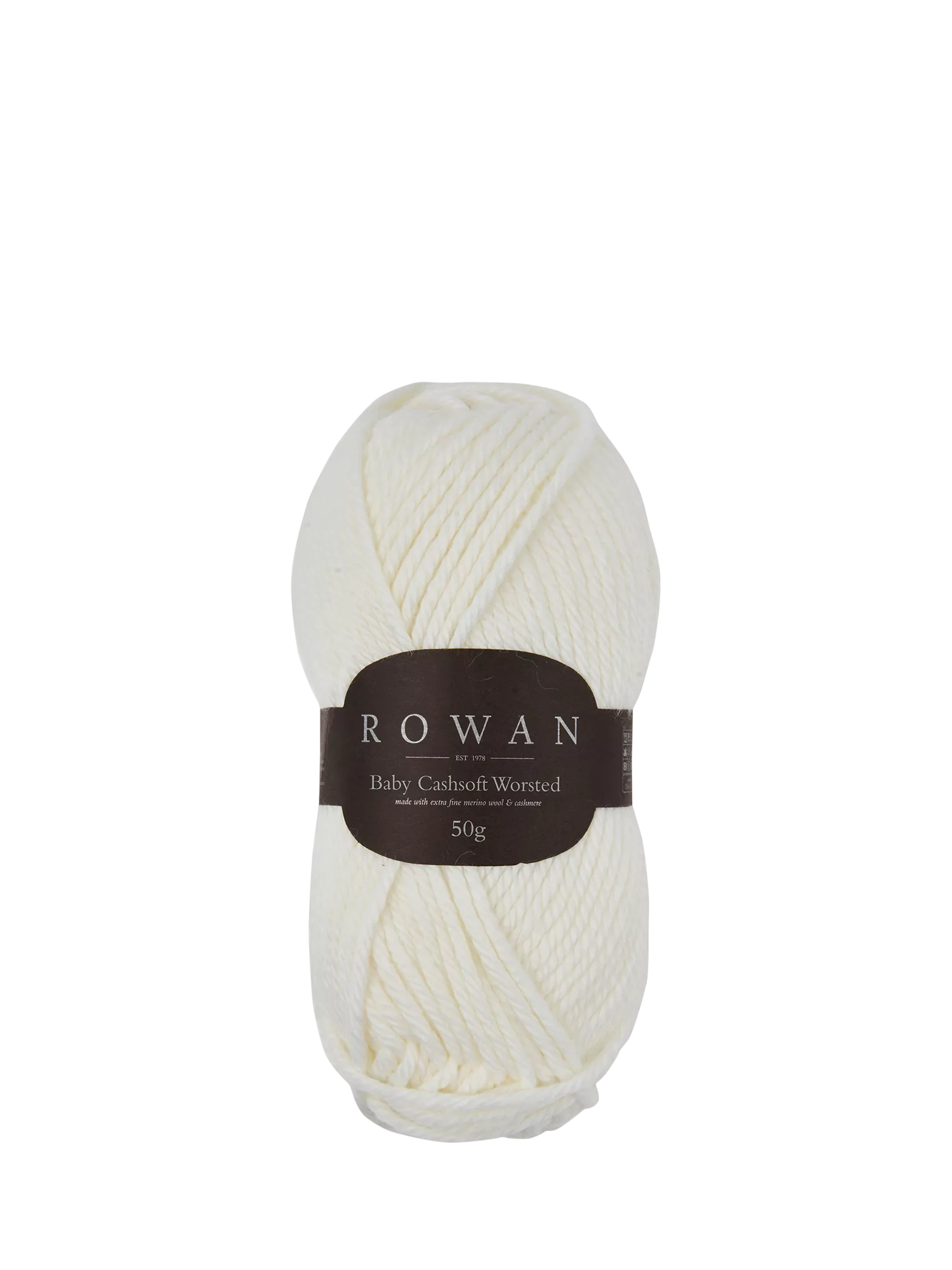 Rowan Baby Cashsoft Worsted Aran Knitting Yarn, 52g, Snowflake