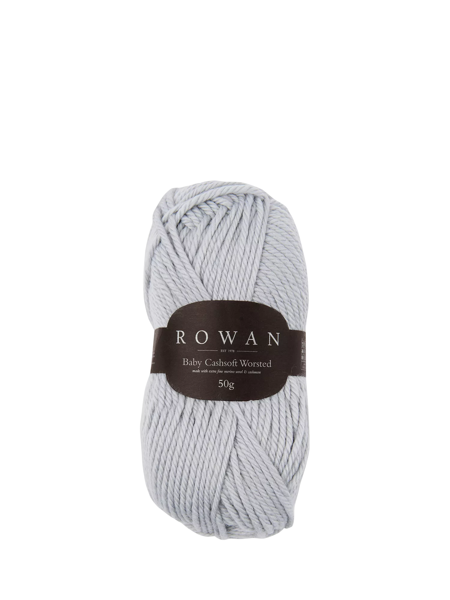 Rowan Baby Cashsoft Worsted Aran Knitting Yarn, 52g, Silver