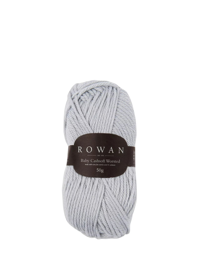 Rowan Baby Cashsoft Worsted Aran Knitting Yarn, 52g, Silver