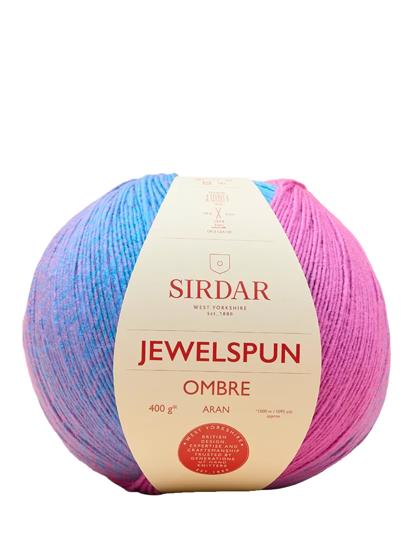 Sirdar Jewelspun Ombre Aran knitting yarn 400g - British product