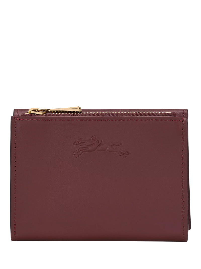 Longchamp Épure Leather Compact Wallet, Burgundy