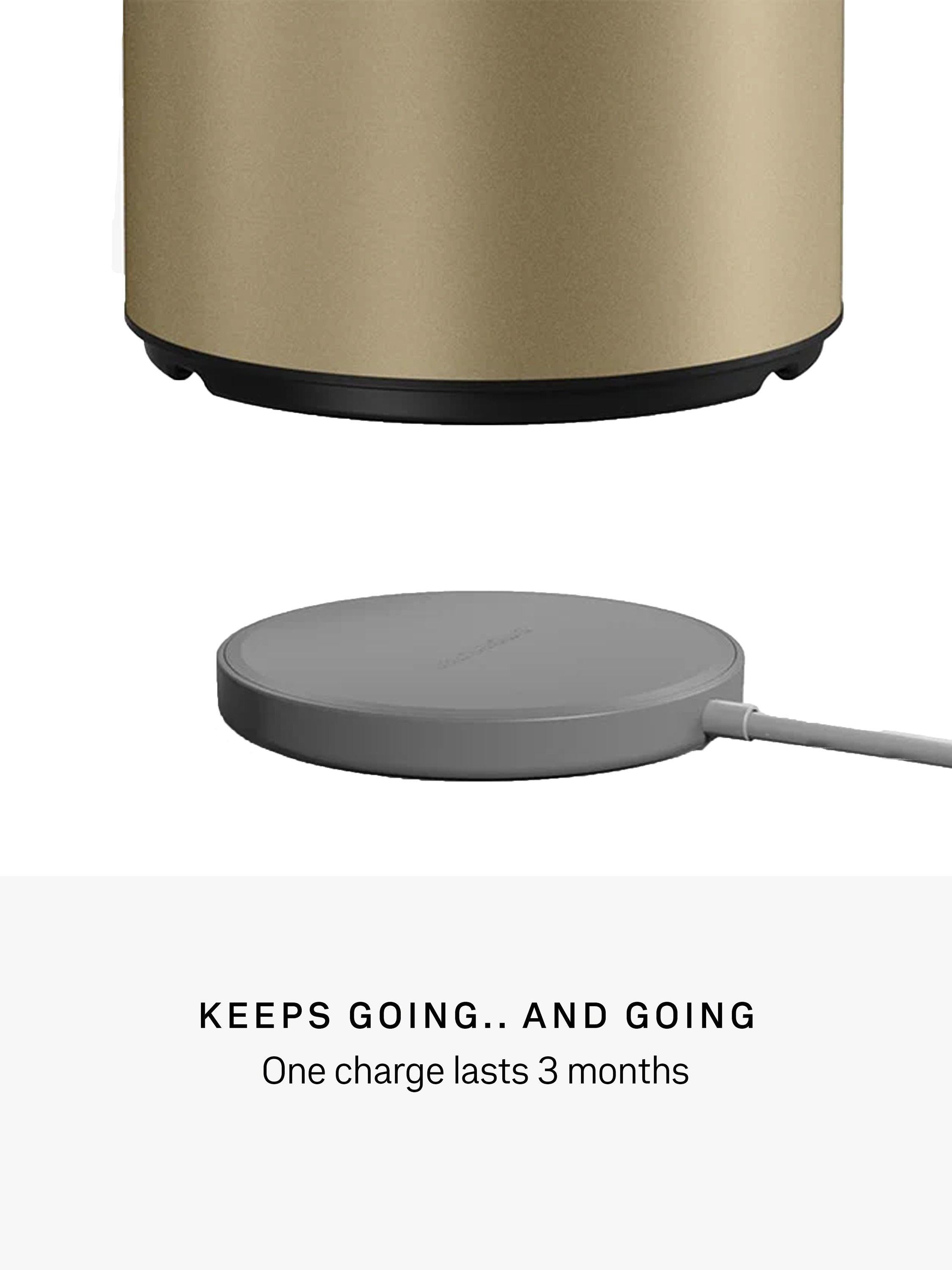 Simplehuman rechargeable soap dispenser with caddy gold (British brand)