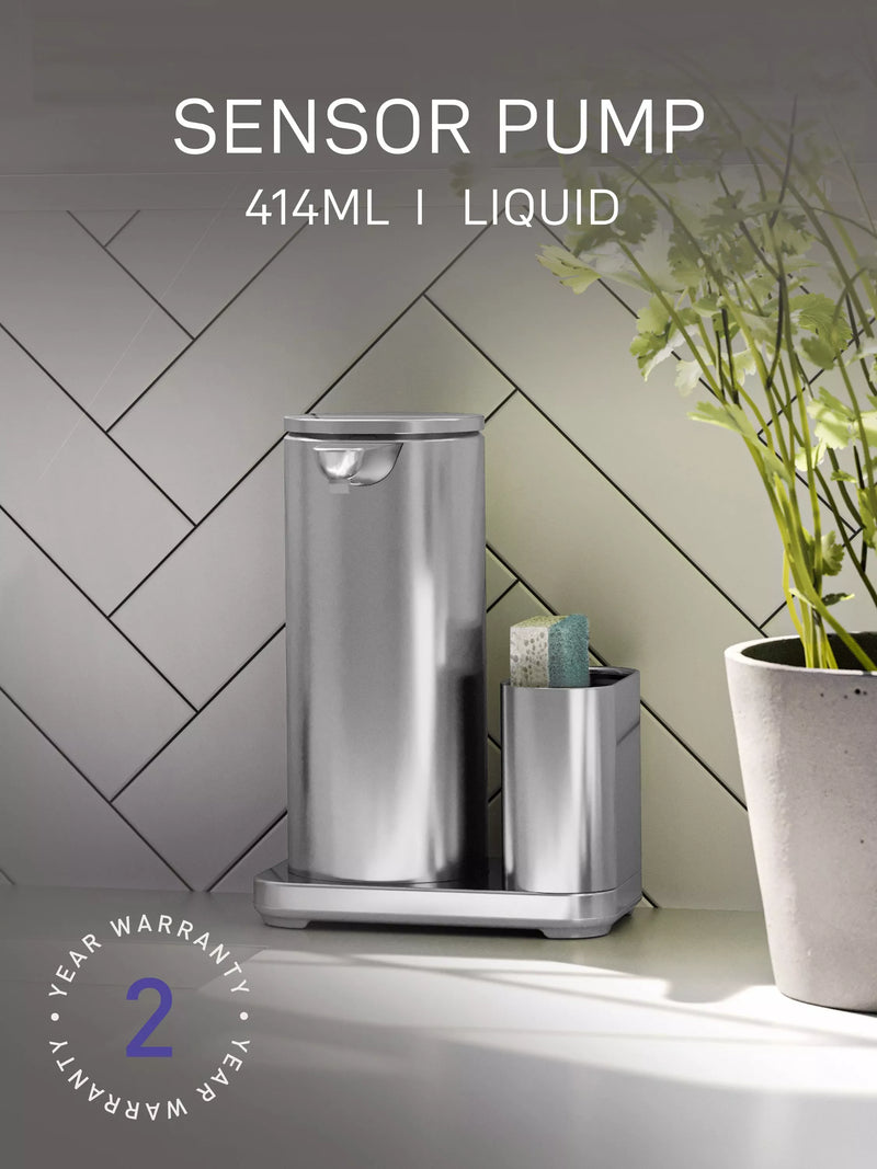 Simplehuman sensor soap pump brushed steel 414ml (British brand)