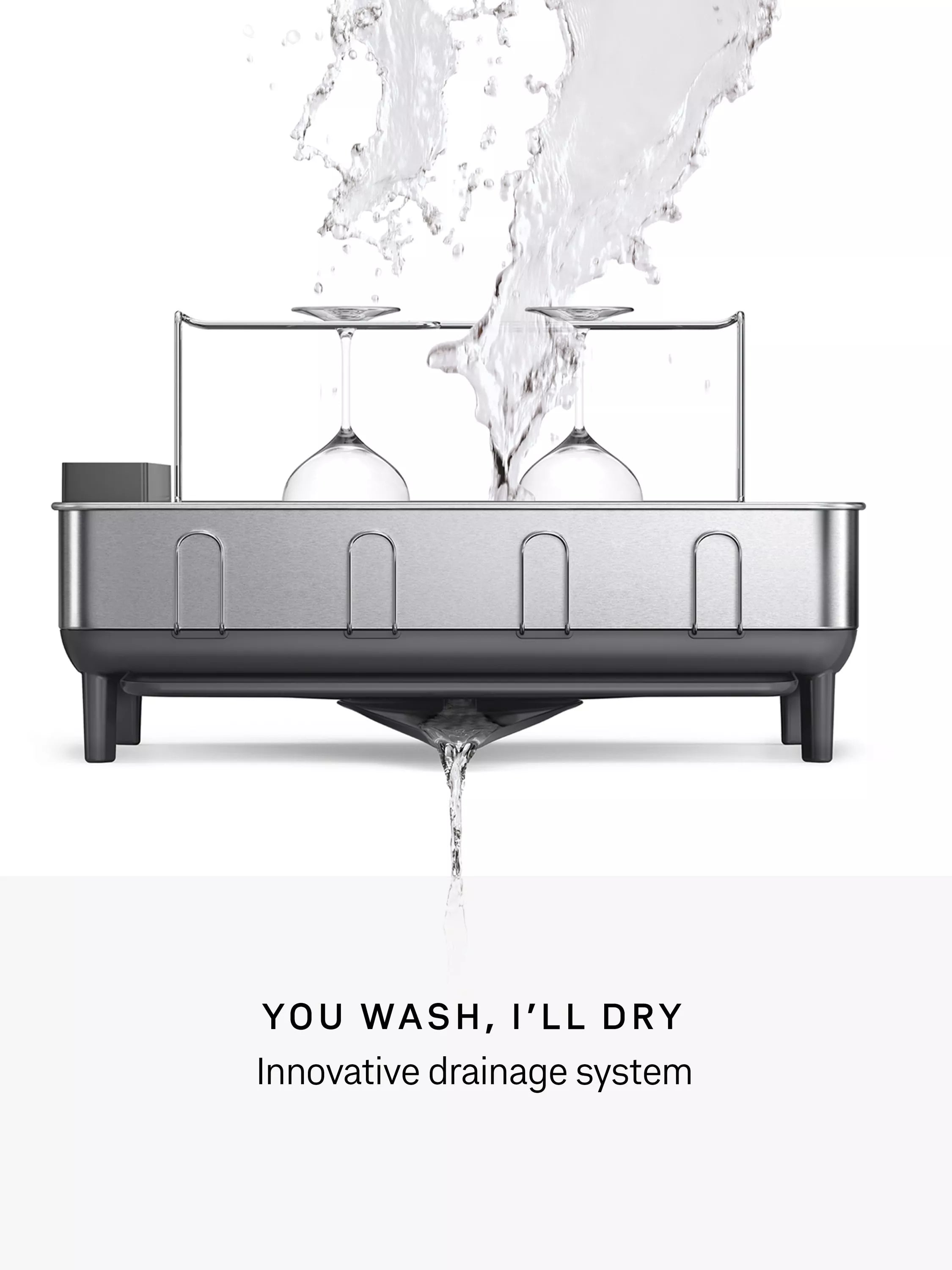 Simplehuman stainless steel dish rack, UK version