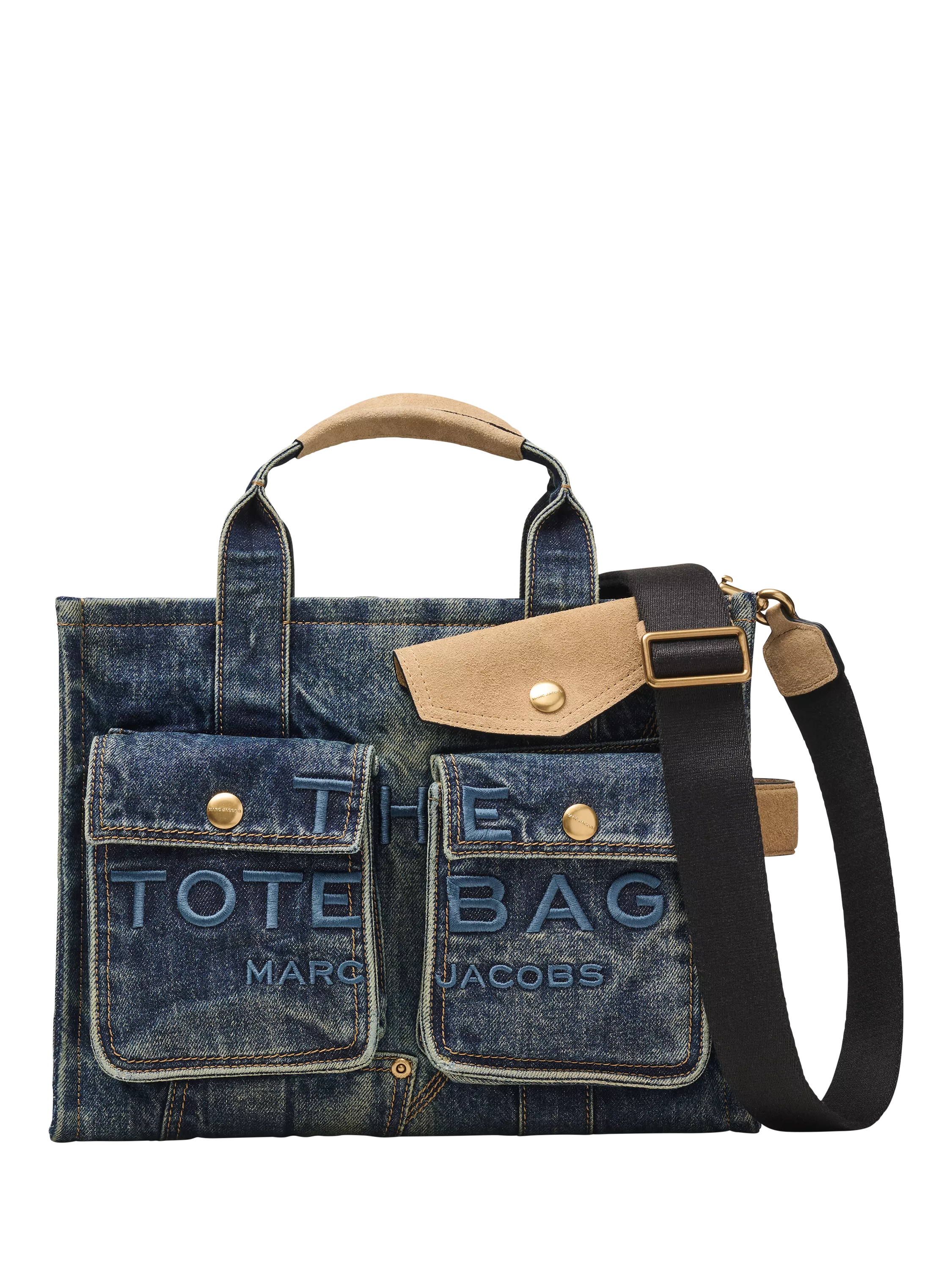 Marc Jacobs denim tote bag dark wash indigo (British brand)
