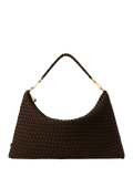 NAGHEDI woven half moon shoulder bag, imported from the UK