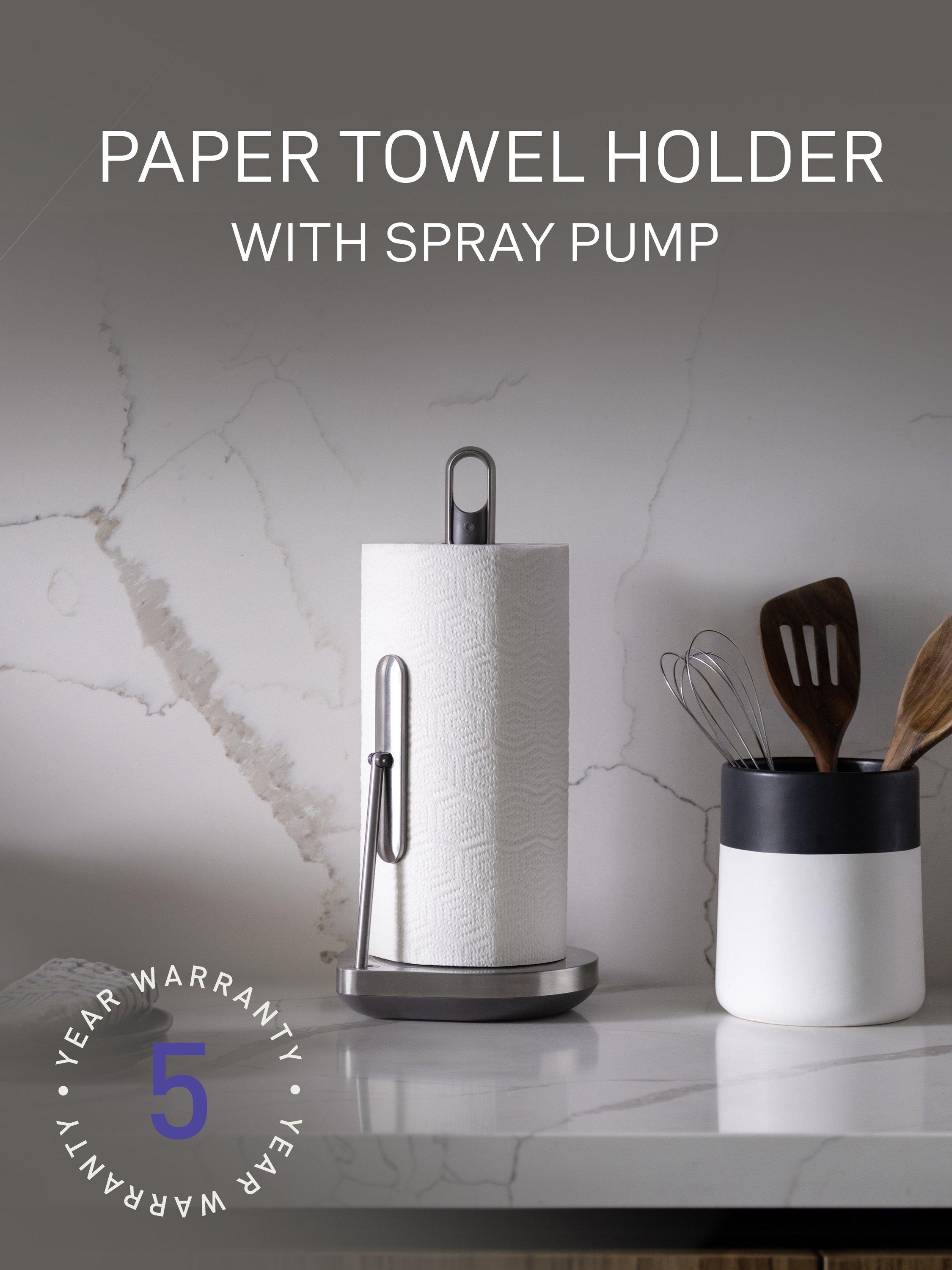 Simplehuman kitchen roll holder with spray pump - British product