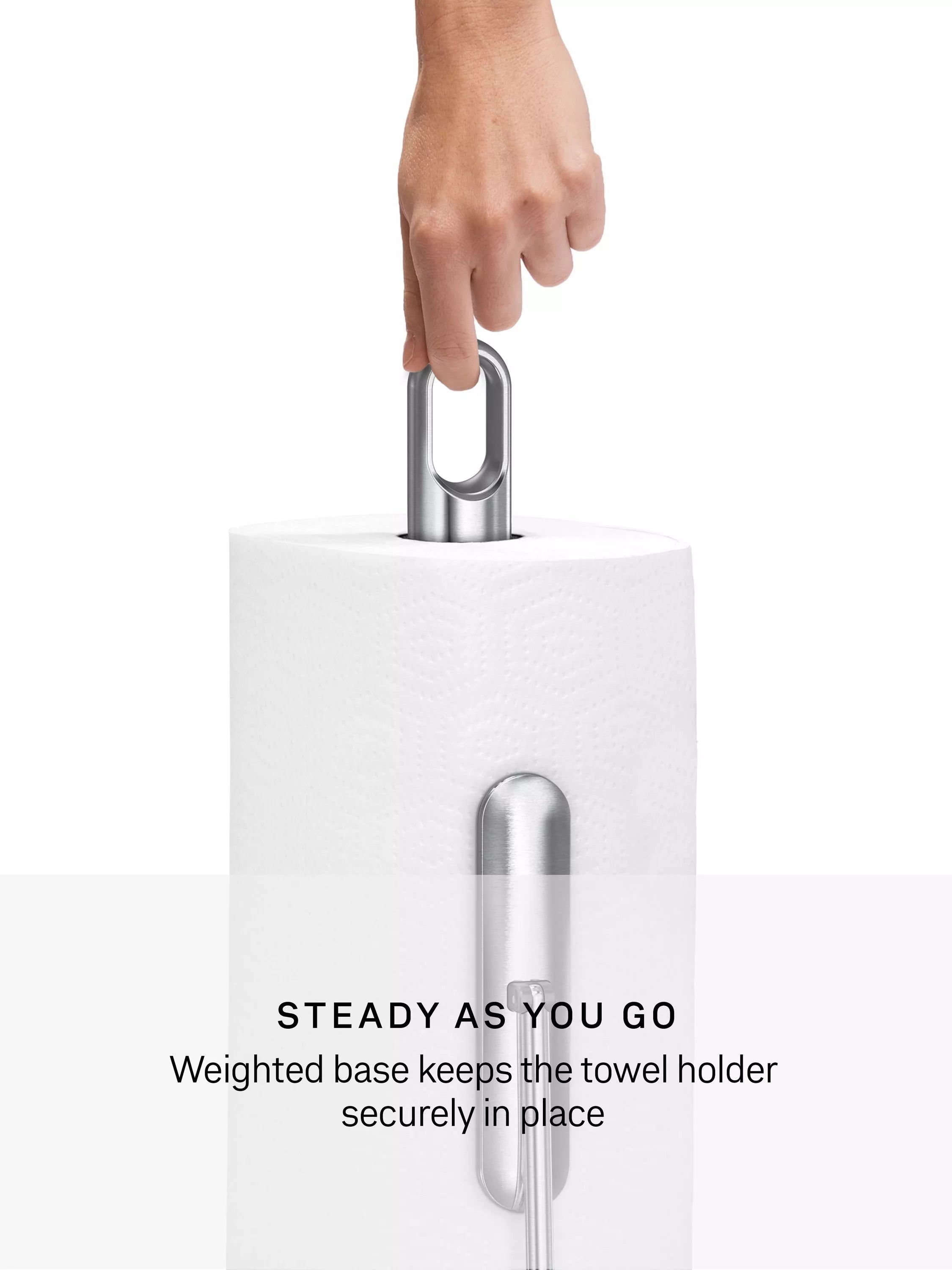 Simplehuman kitchen roll holder brushed steel, UK version