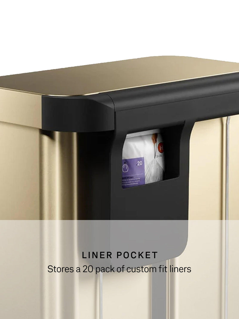 Simplehuman gold pedal bin 58L - British product