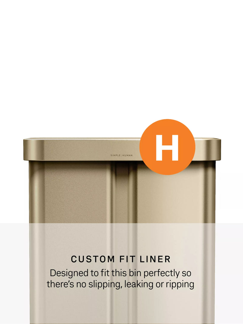 Simplehuman gold pedal bin 58L - British product