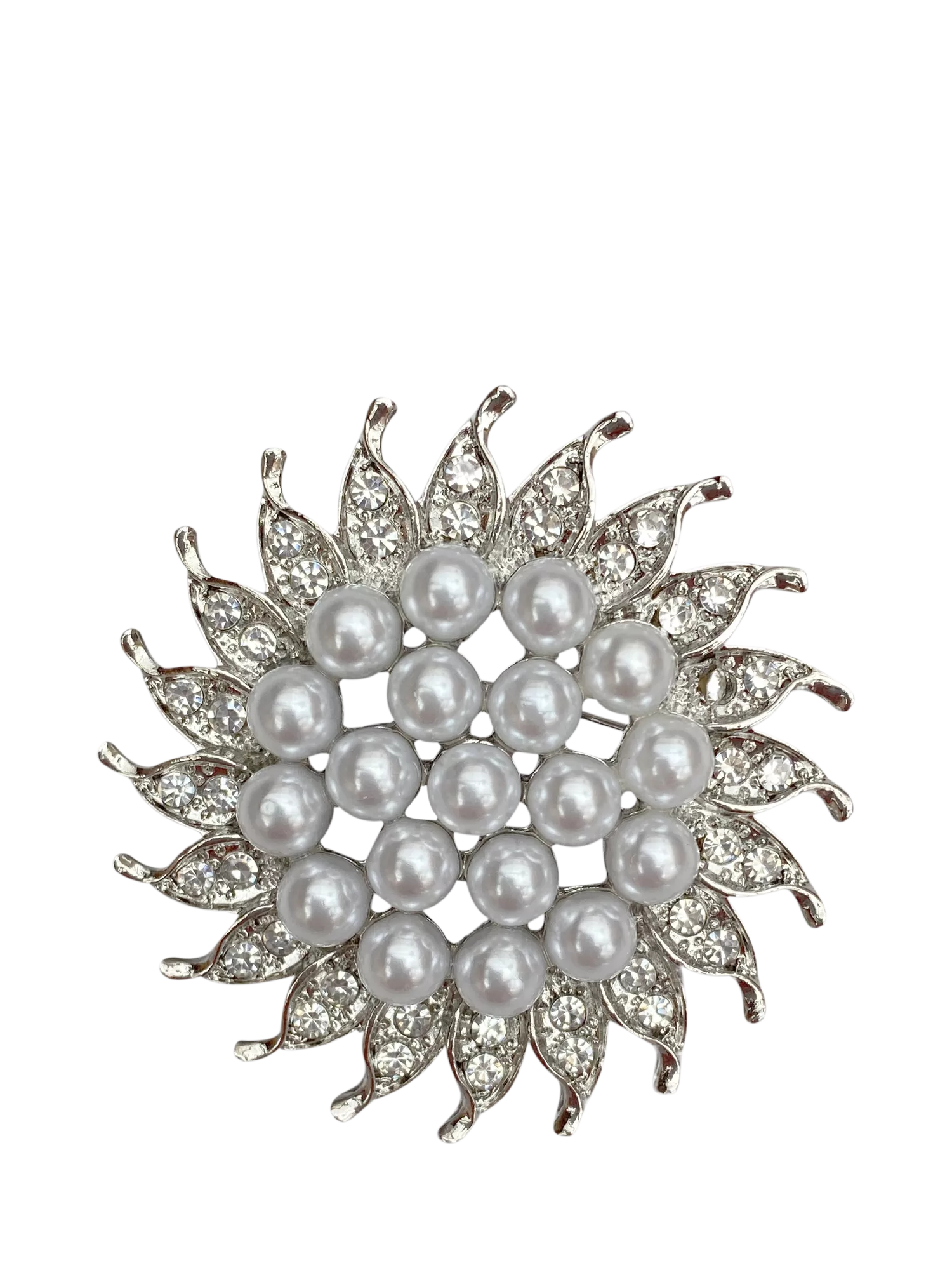 QueenMee sunflower brooch silver - British product