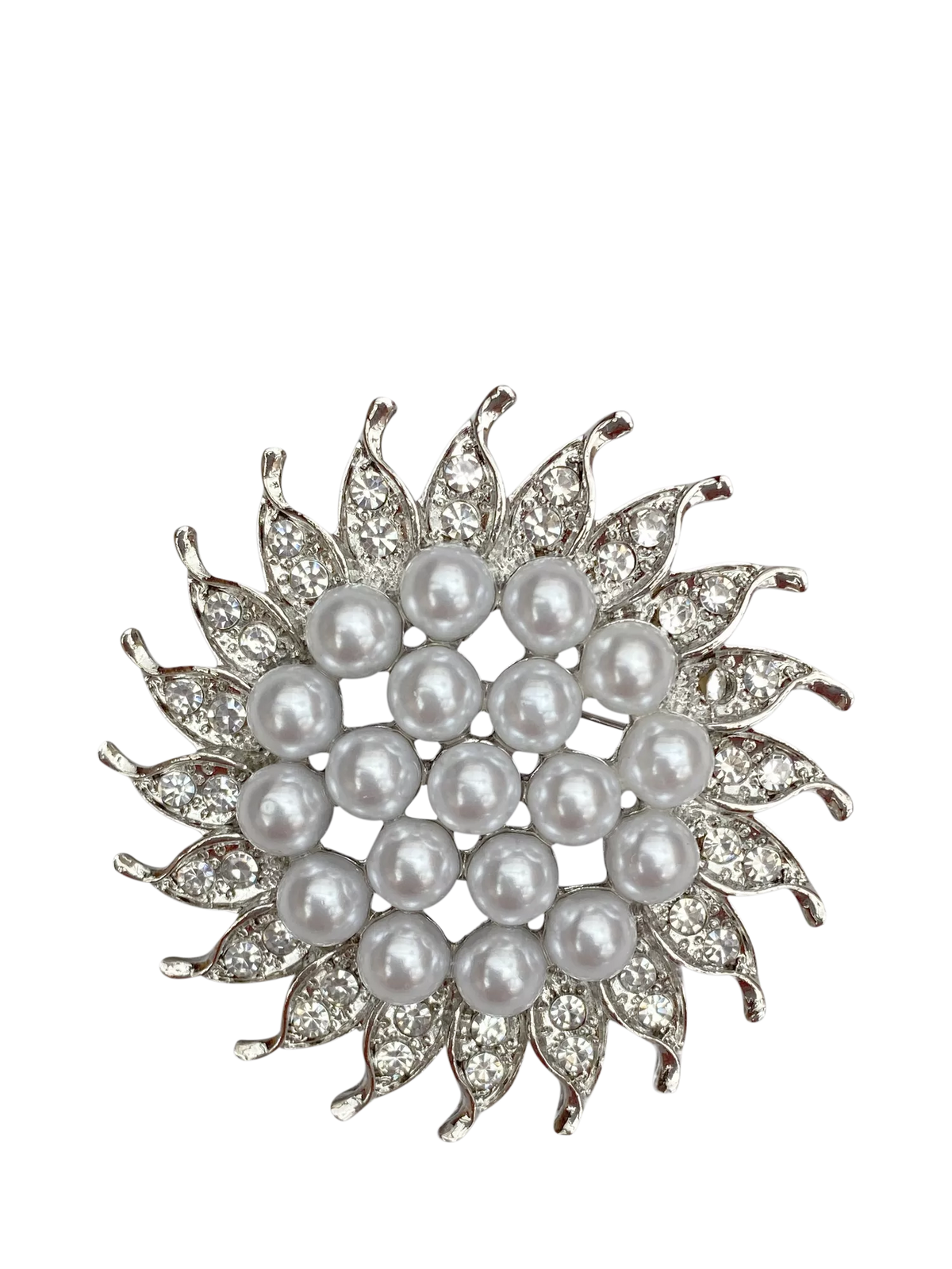 QueenMee sunflower brooch silver - British product