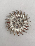 QueenMee sunflower brooch silver - British product