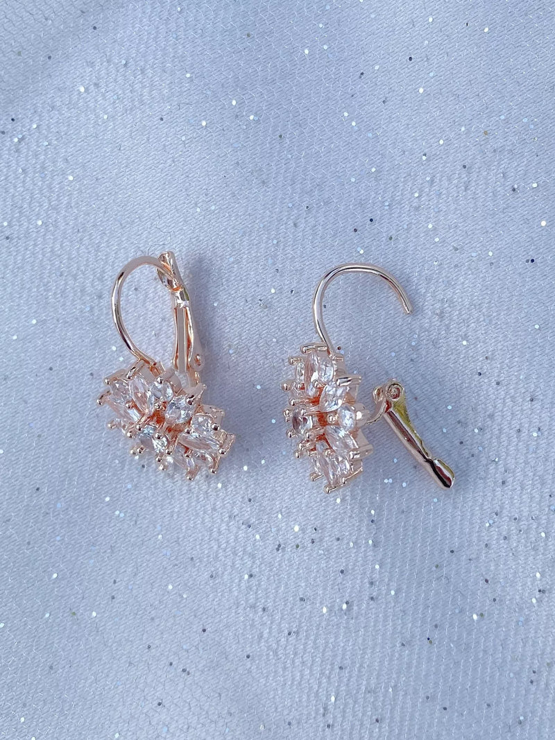 QueenMee Floral Diamante Earrings