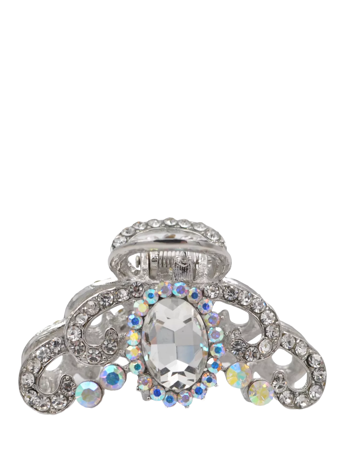 QueenMee Royal Diamante hair claw silver, UK version