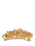 QueenMee embellished butterfly hair clip crystal gold, UK version