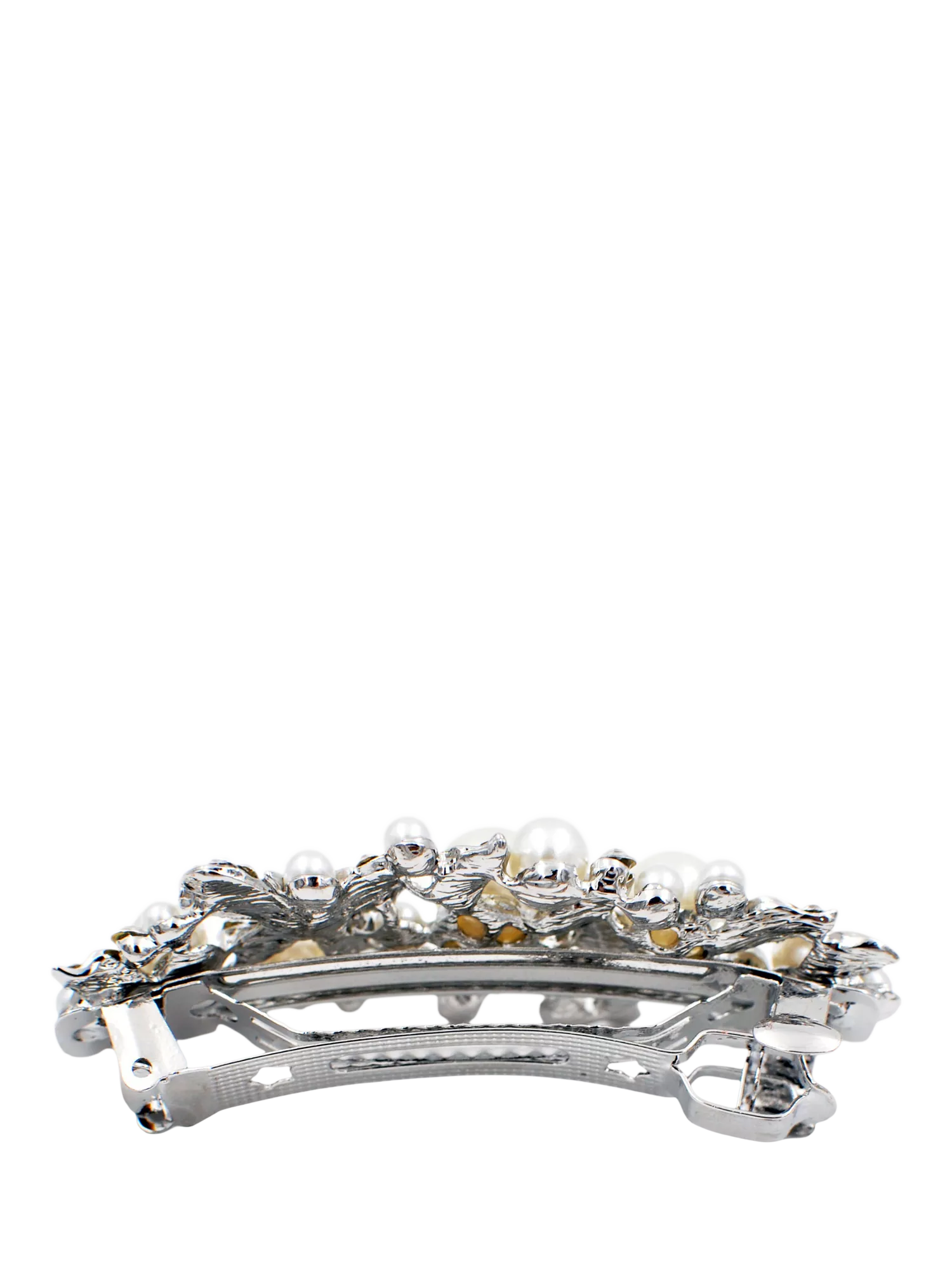 QueenMee butterfly embellished hair clip crystal silver (British brand)