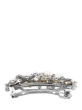 QueenMee butterfly embellished hair clip crystal silver (British brand)