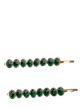 QueenMee crystal hair slides gold, UK version