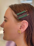 QueenMee crystal hair slides gold, UK version