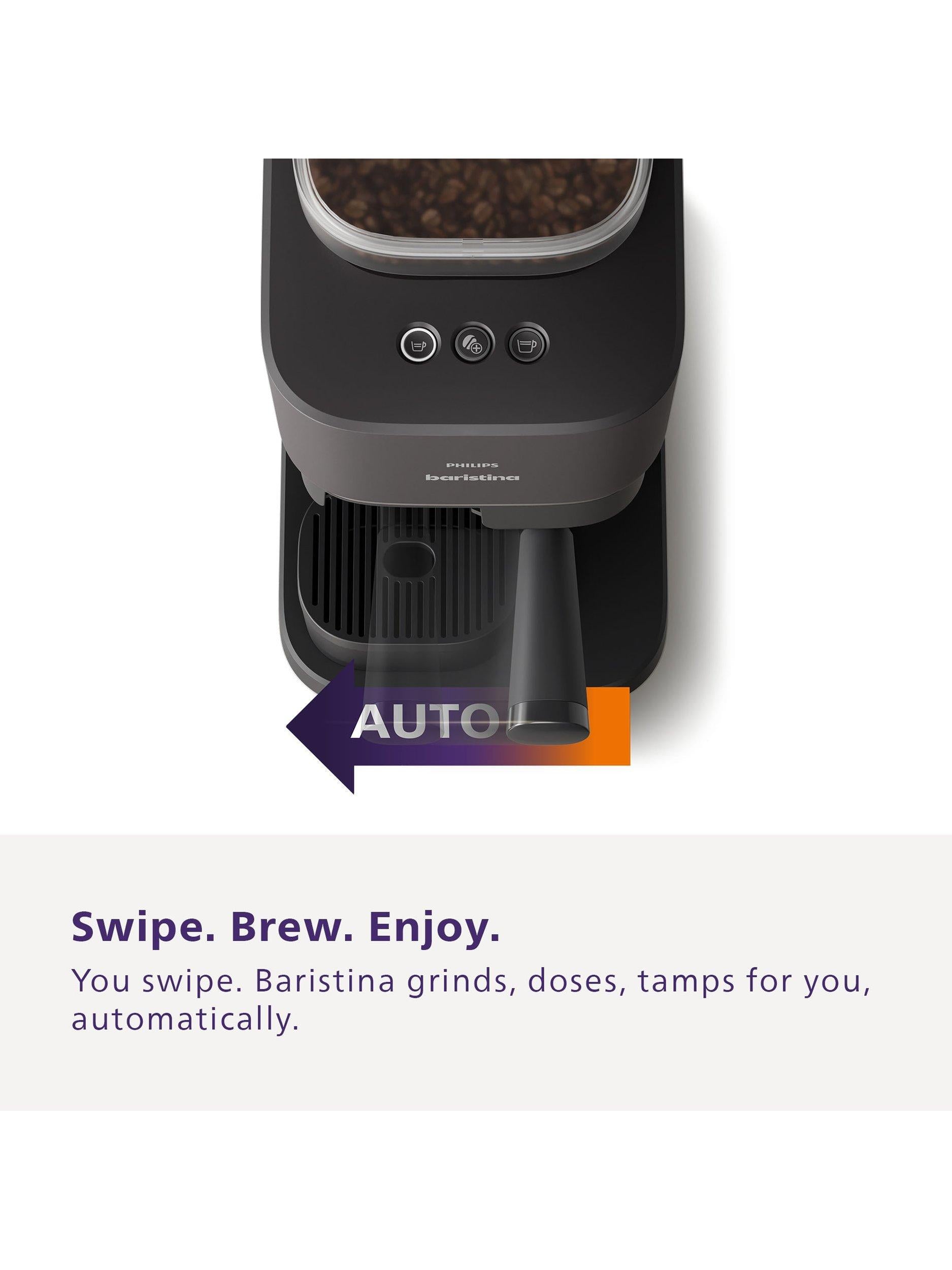 Philips Baristina automatic bean to cup coffee machine black - British product