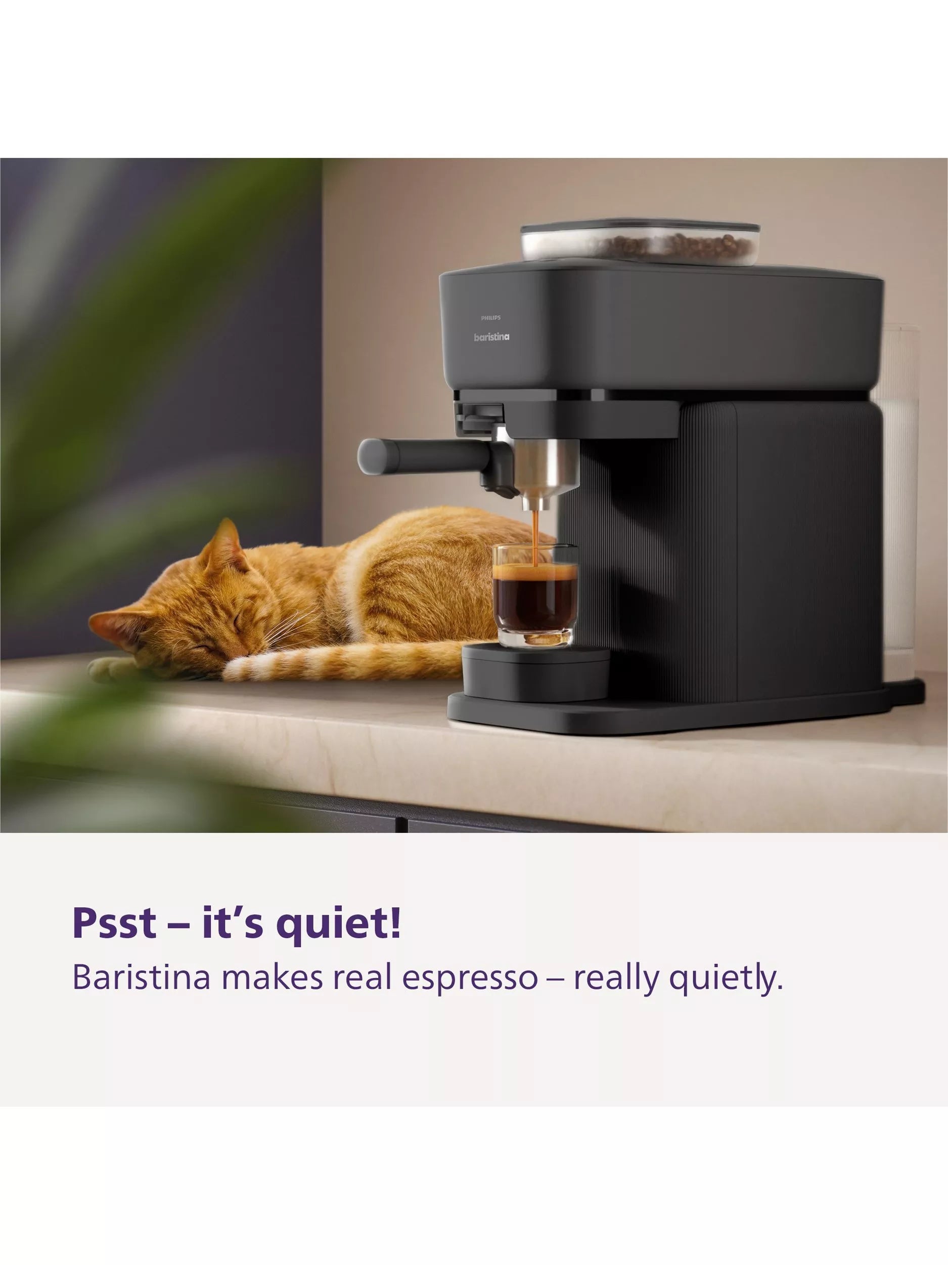 Philips Baristina automatic bean to cup coffee machine black - British product