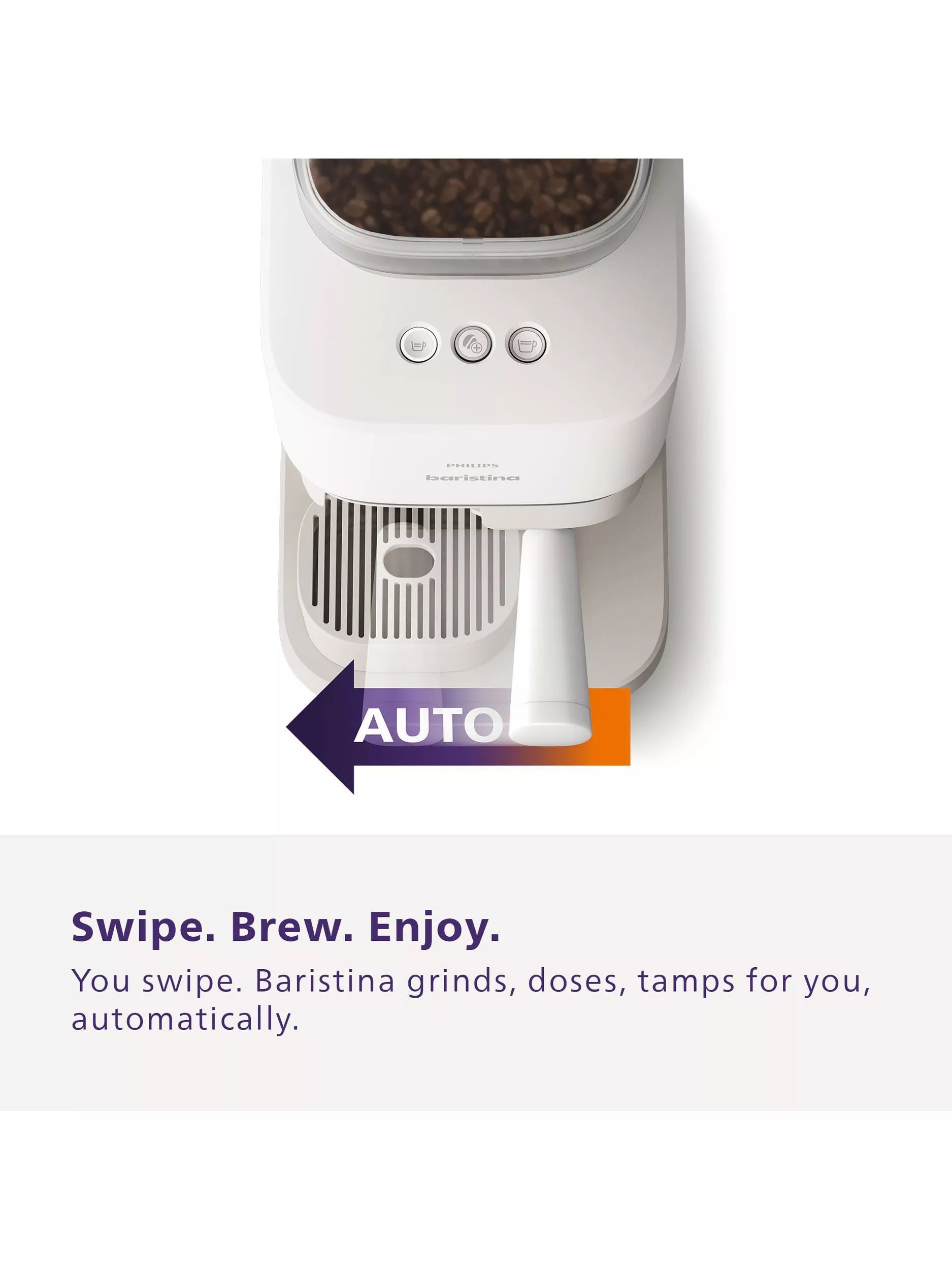 Philips Baristina automatic bean to cup coffee machine white (British brand)