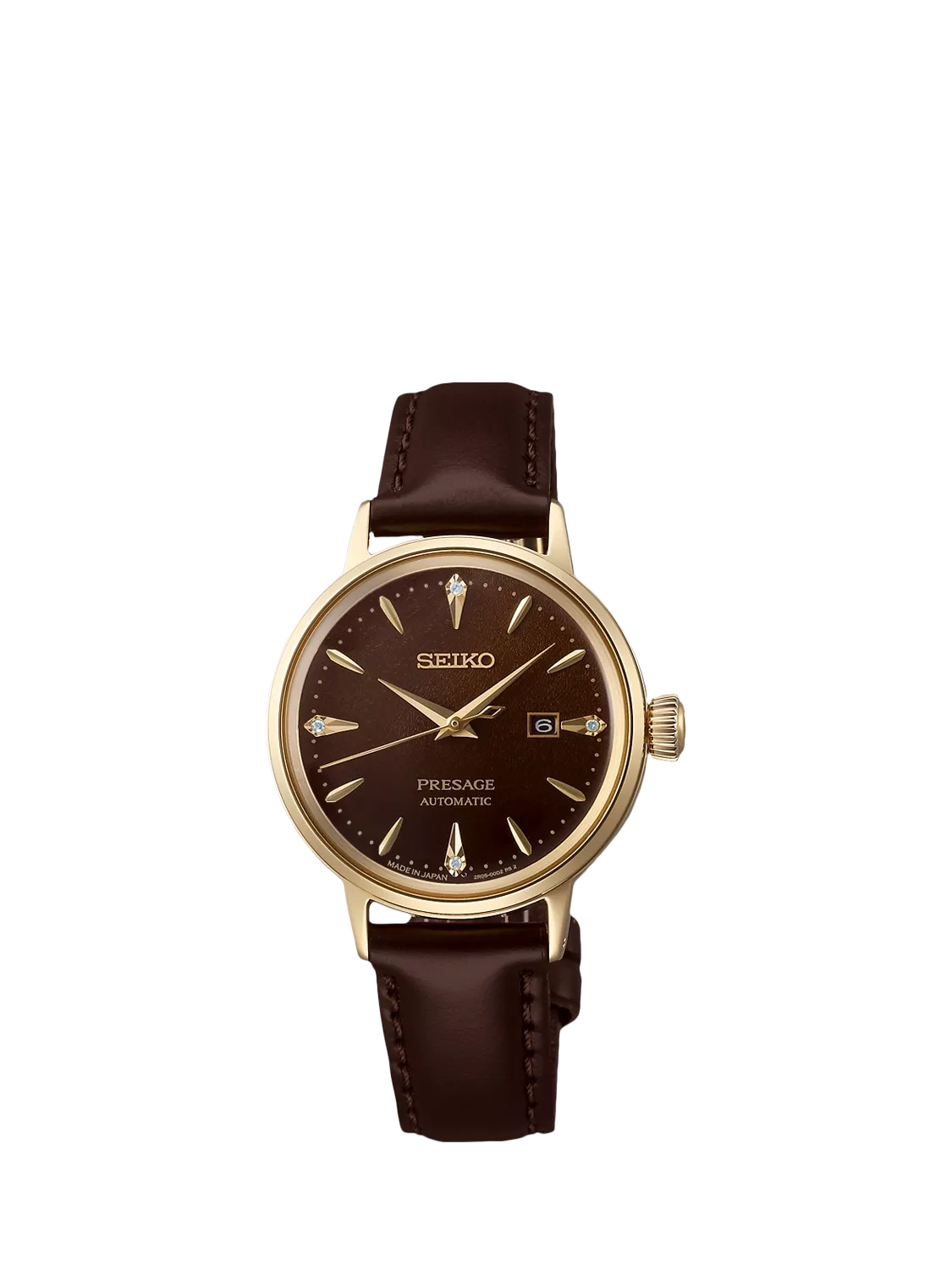 Seiko Presage Cocktail Time leather strap watch 30mm (British brand)