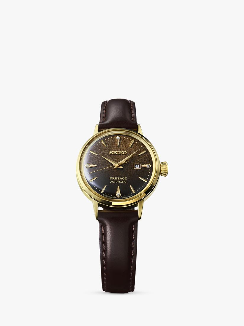 Seiko Presage Cocktail Time leather strap watch 30mm (British brand)