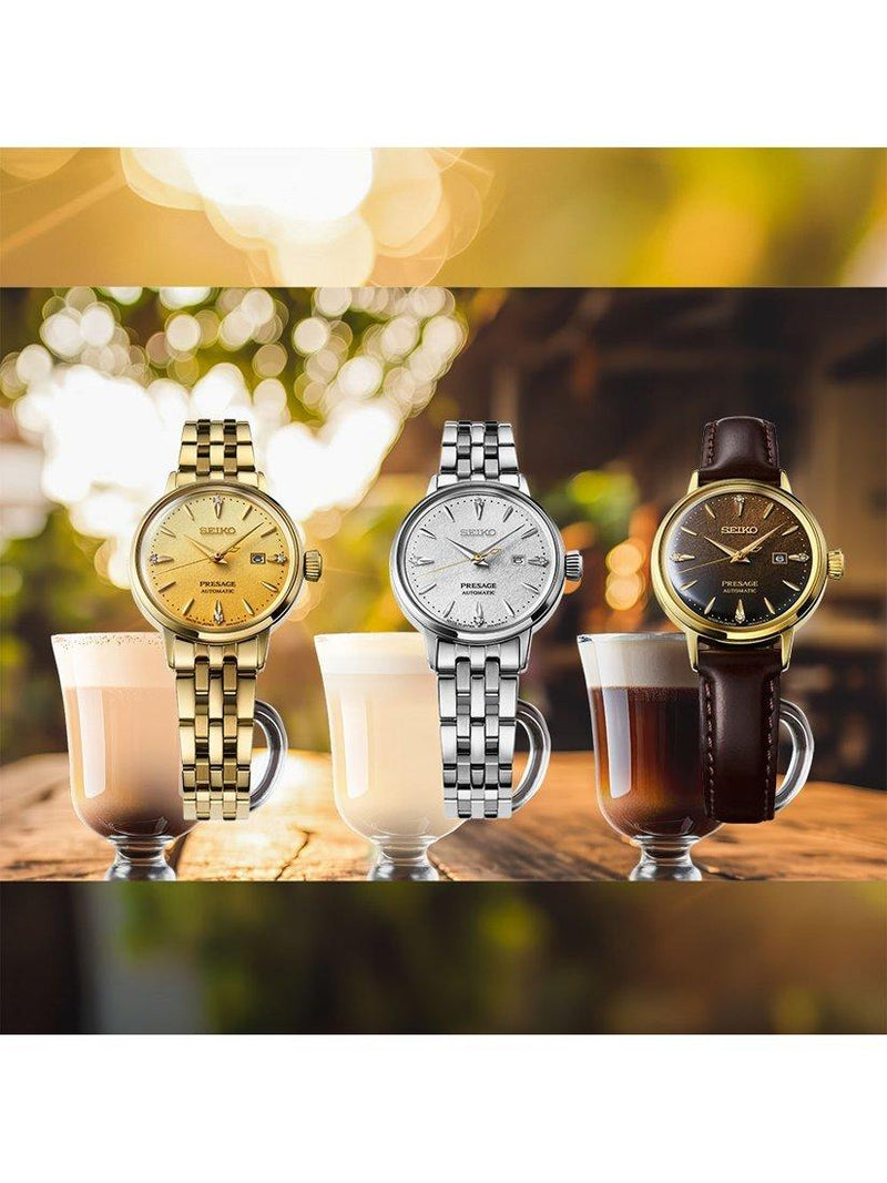 Seiko Presage Cocktail Time leather strap watch 30mm (British brand)
