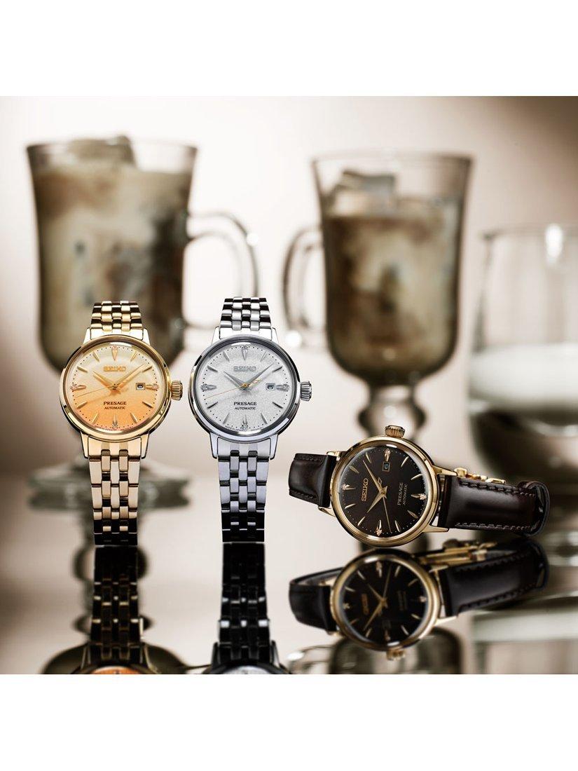 Seiko Presage Cocktail Time leather strap watch 30mm (British brand)