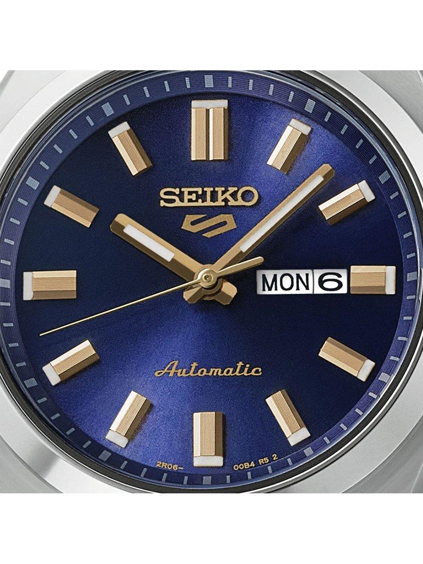 Seiko automatic watch blue dial stainless steel bracelet, UK version