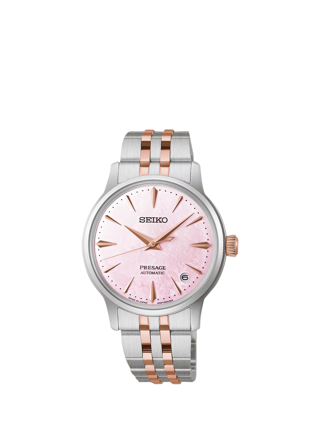 Seiko Presage SRPM06J1 automatic watch sakura pink dial, imported from the UK