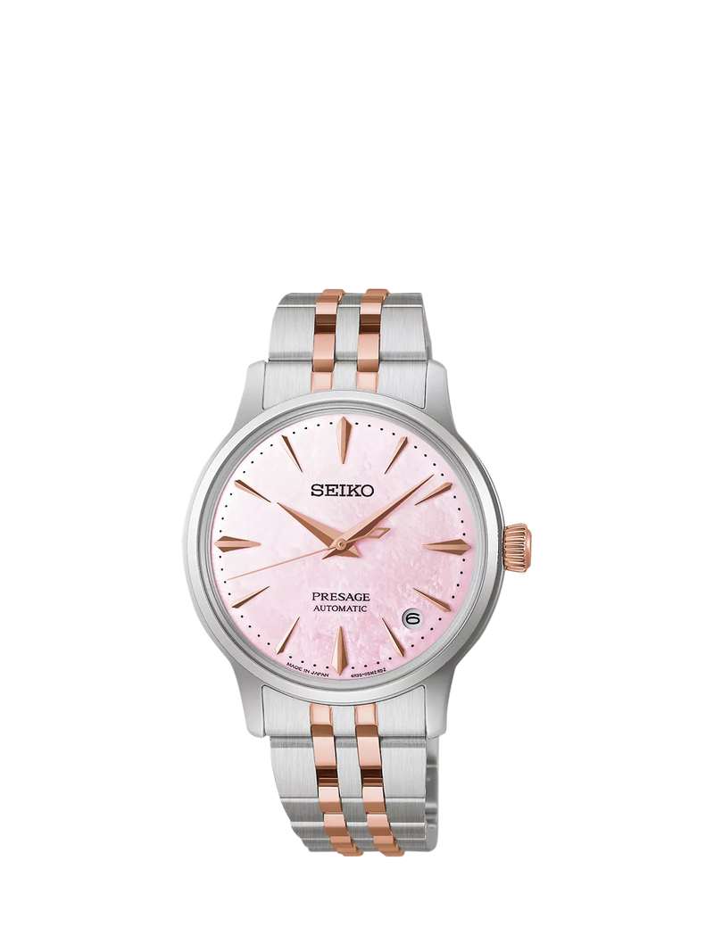Seiko Presage SRPM06J1 automatic watch sakura pink dial, imported from the UK