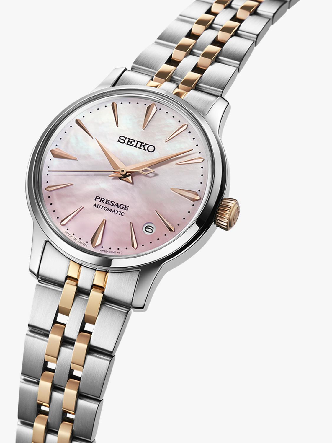 Seiko Presage SRPM06J1 automatic watch sakura pink dial, imported from the UK