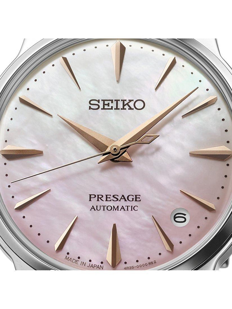 Seiko Presage SRPM06J1 automatic watch sakura pink dial, imported from the UK