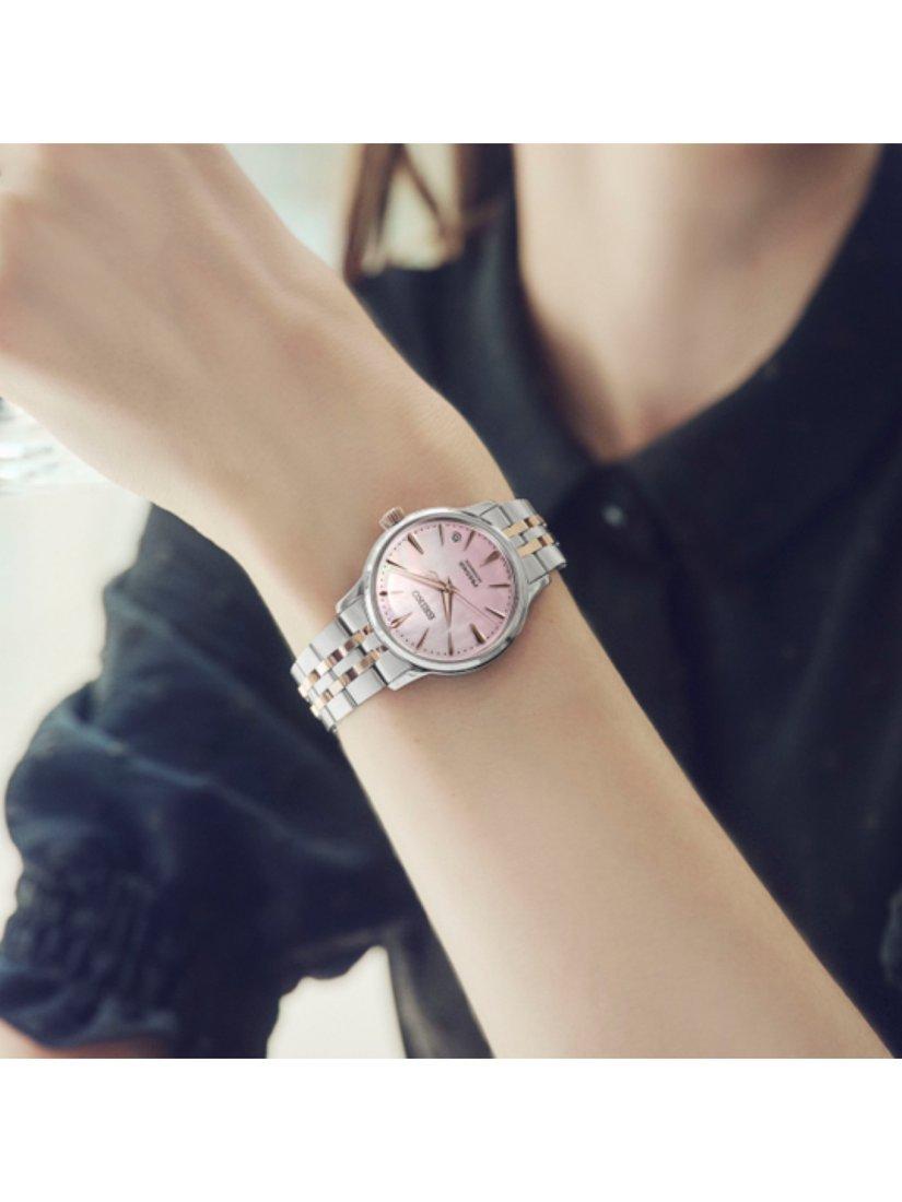 Seiko Presage SRPM06J1 automatic watch sakura pink dial, imported from the UK