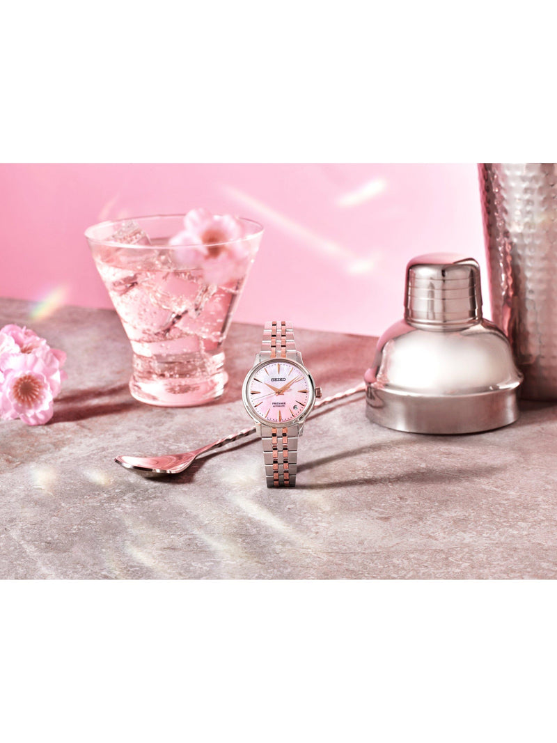 Seiko Presage SRPM06J1 automatic watch sakura pink dial, imported from the UK