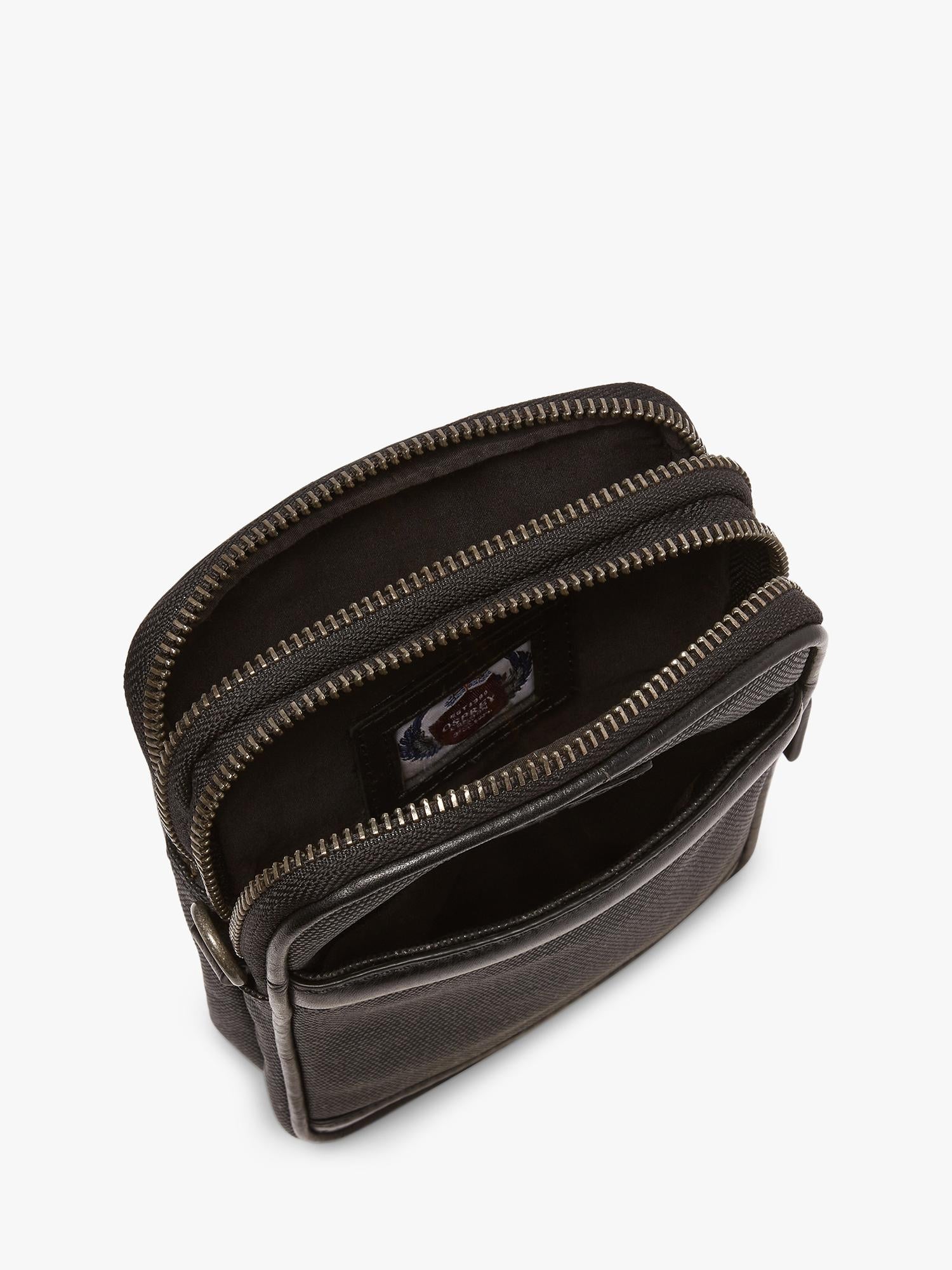 Osprey London Grantham phone bag crossbody waxed canvas 19x12x4cm, UK version