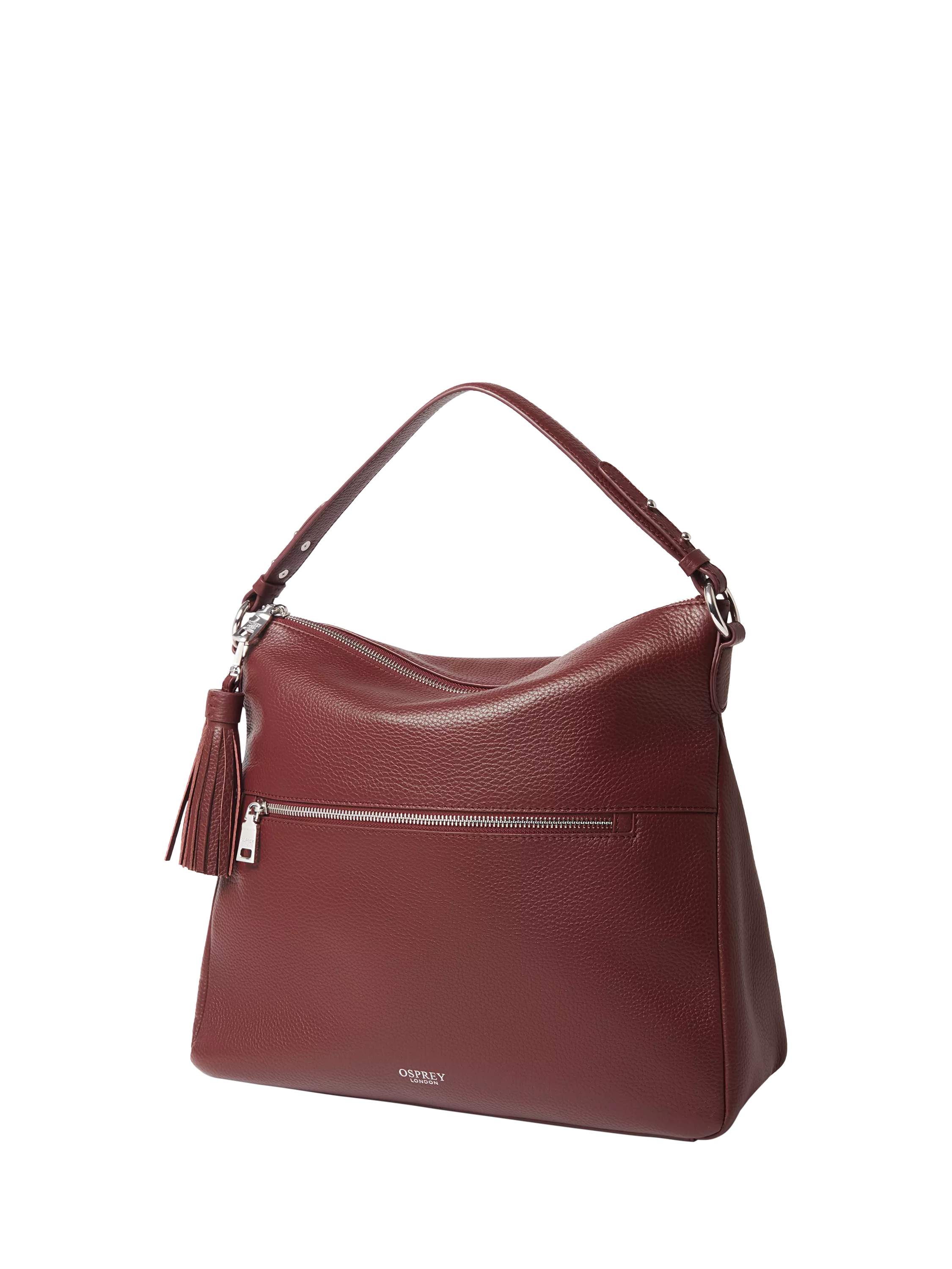 Osprey London Stella leather hobo bag with two straps (British brand)