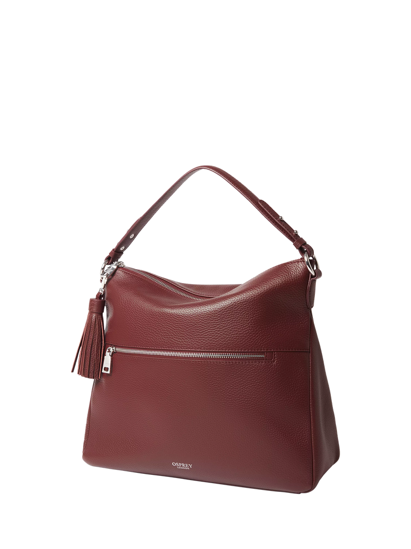 Osprey London Stella leather hobo bag with two straps (British brand)