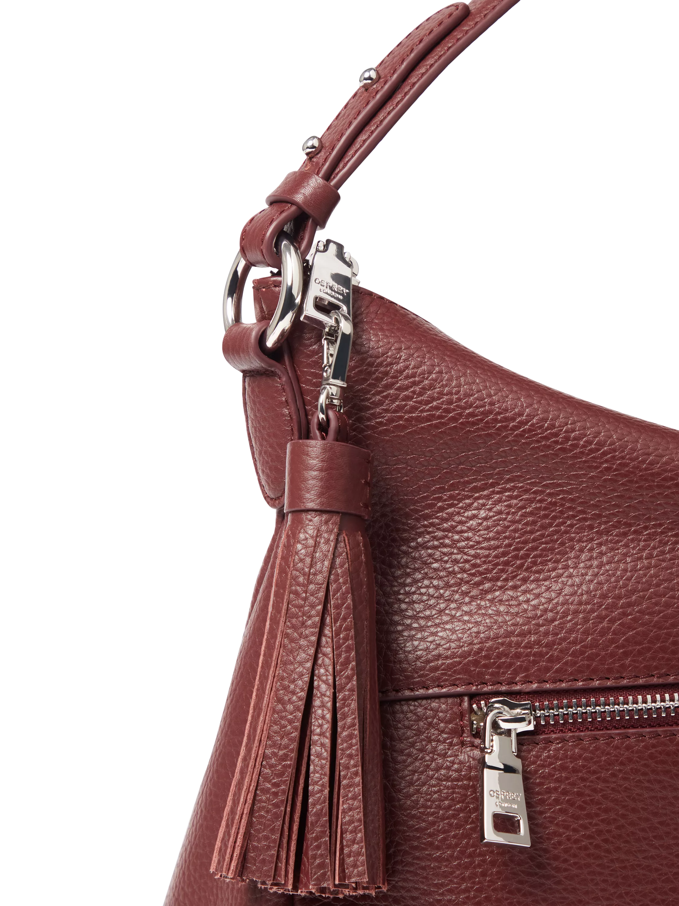 Osprey London Stella leather hobo bag with two straps (British brand)