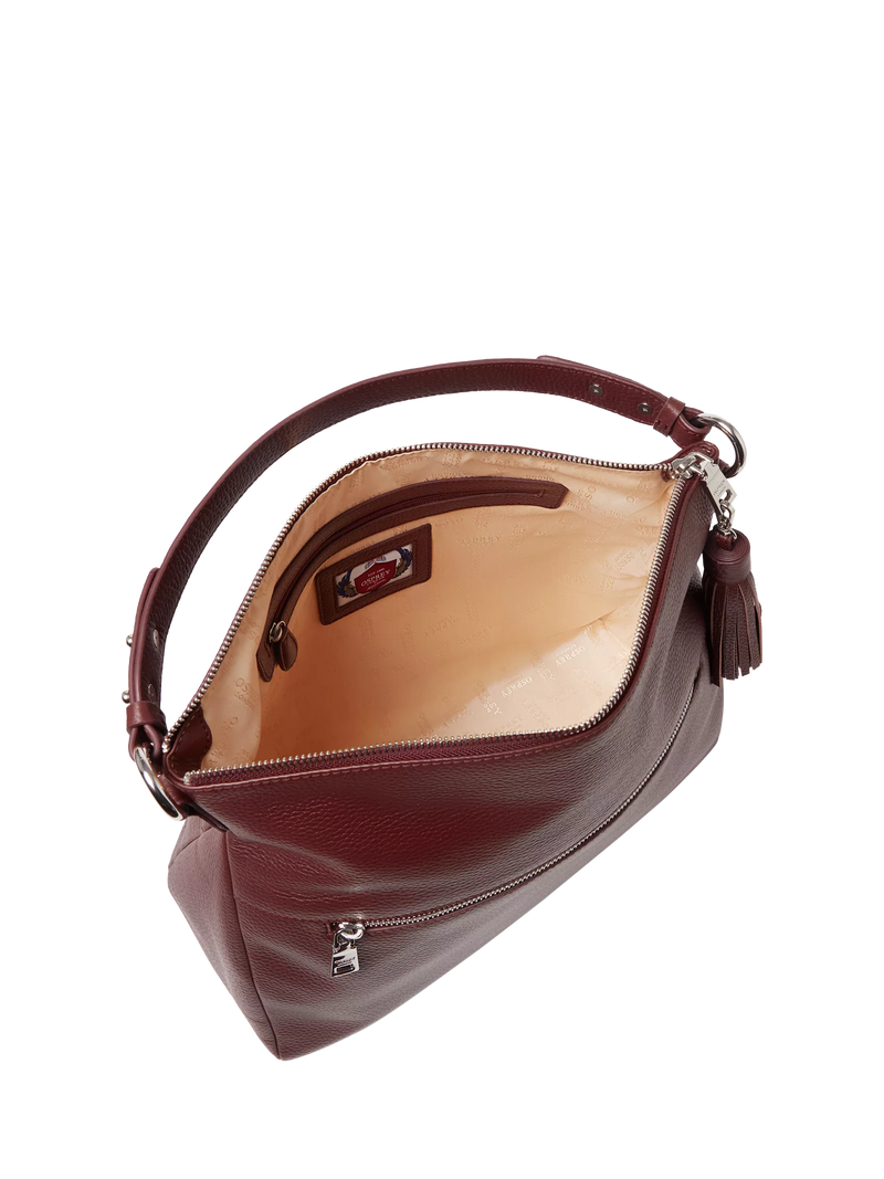 Osprey London Stella leather hobo bag with two straps (British brand)