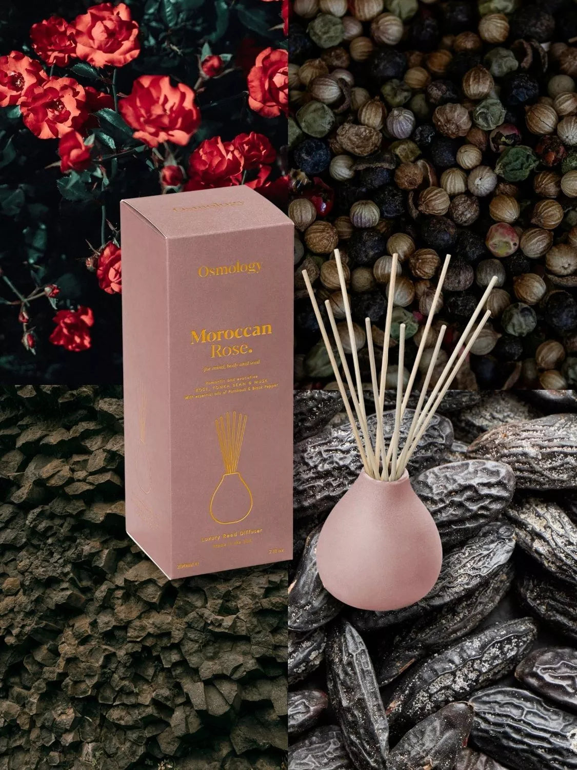 Osmology by Aery Moroccan Rose reed diffuser 200ml, UK version