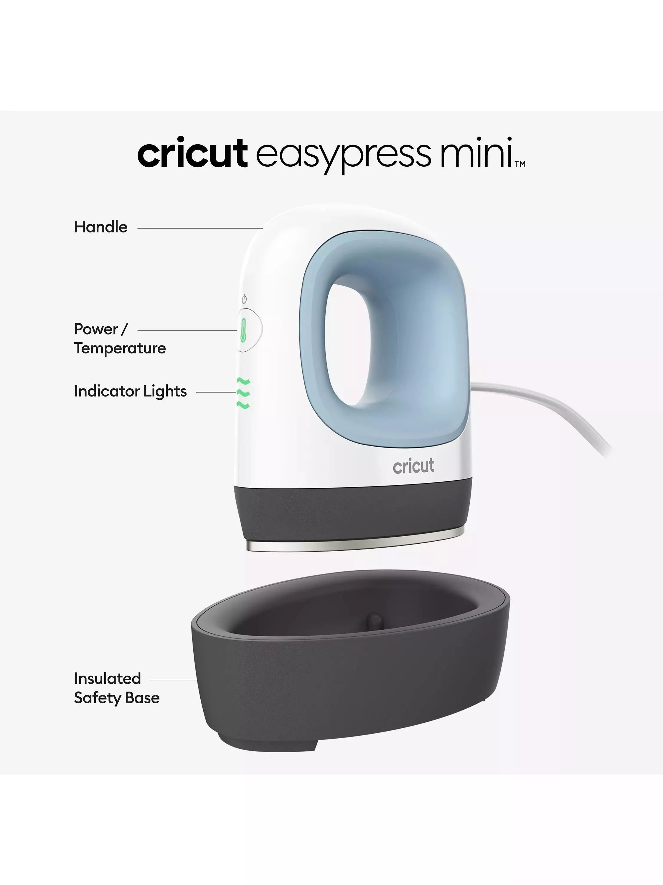 Cricut EasyPress Mini Iron Zen compact heat press - British product