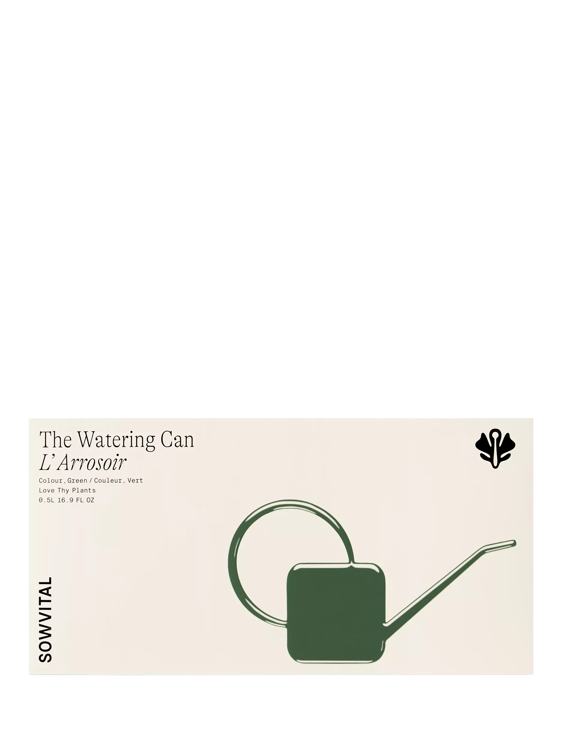Sowvital Watering Can Green 500ml, UK version