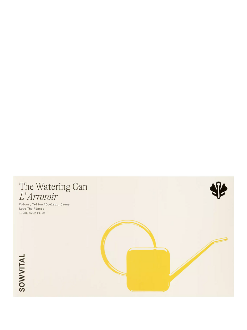 Sowvital watering can yellow 1.25L, imported from the UK